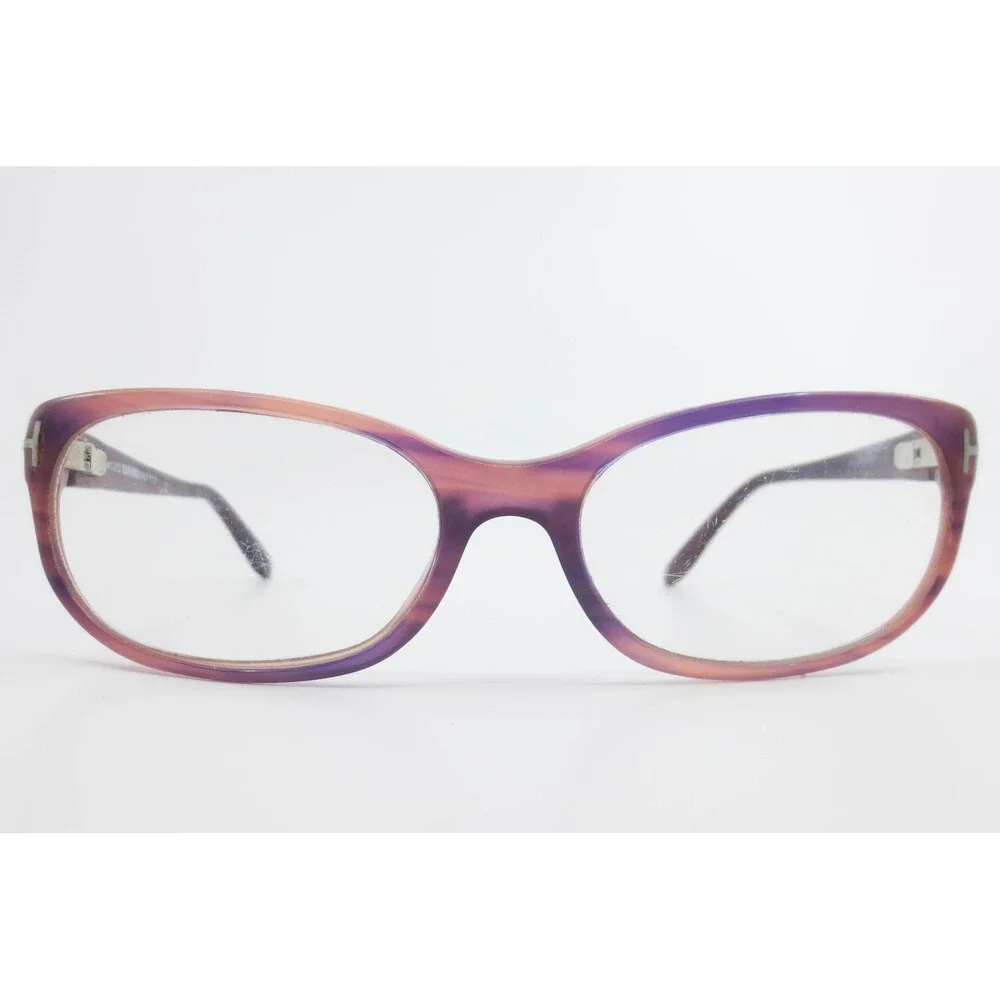 Tom Ford TF5229 083 Purple Pink Marble Cat Eye Eyeglasses Frames 54-17-135 Italy